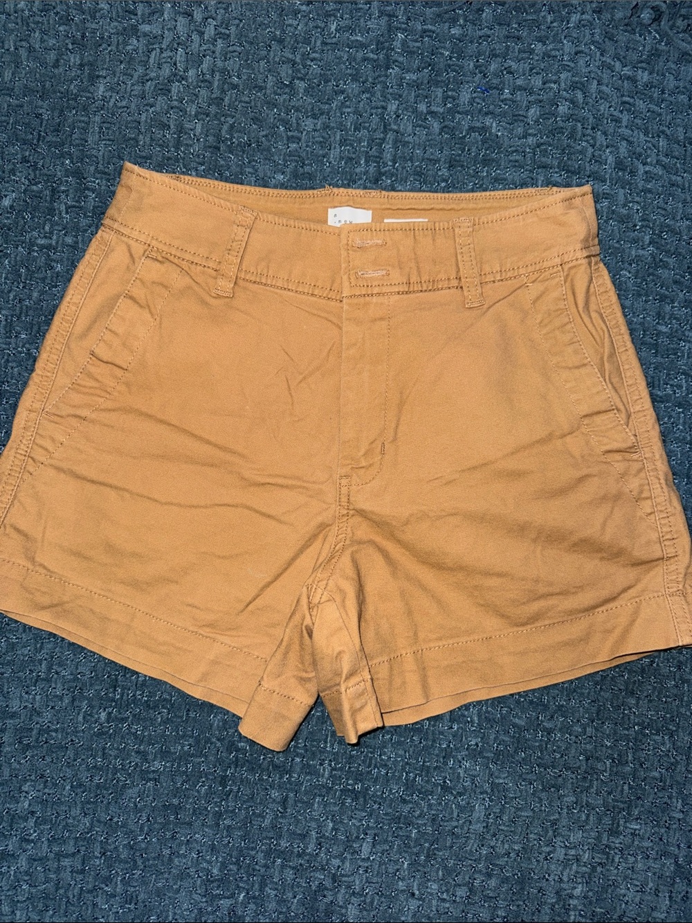 a new day High-Waist Chino Shorts in Camel Tan